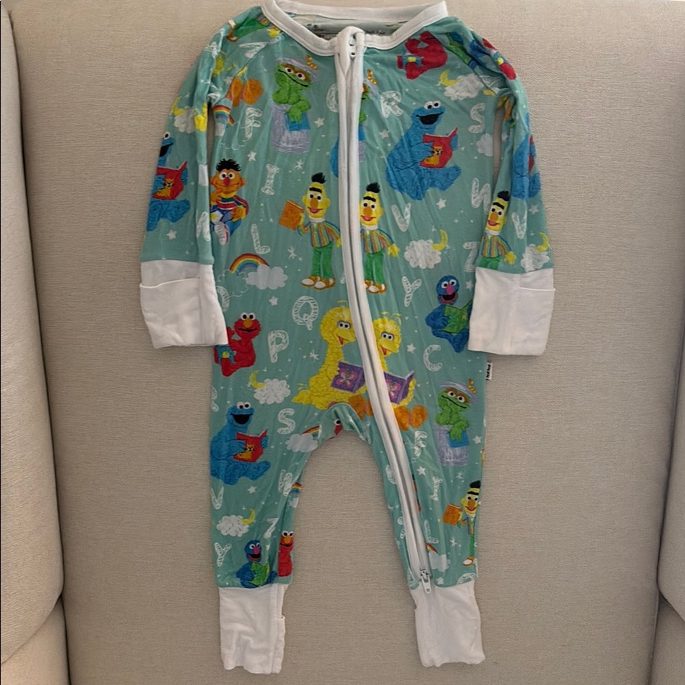 Sesame Street Kids One Piece Pajama - Green